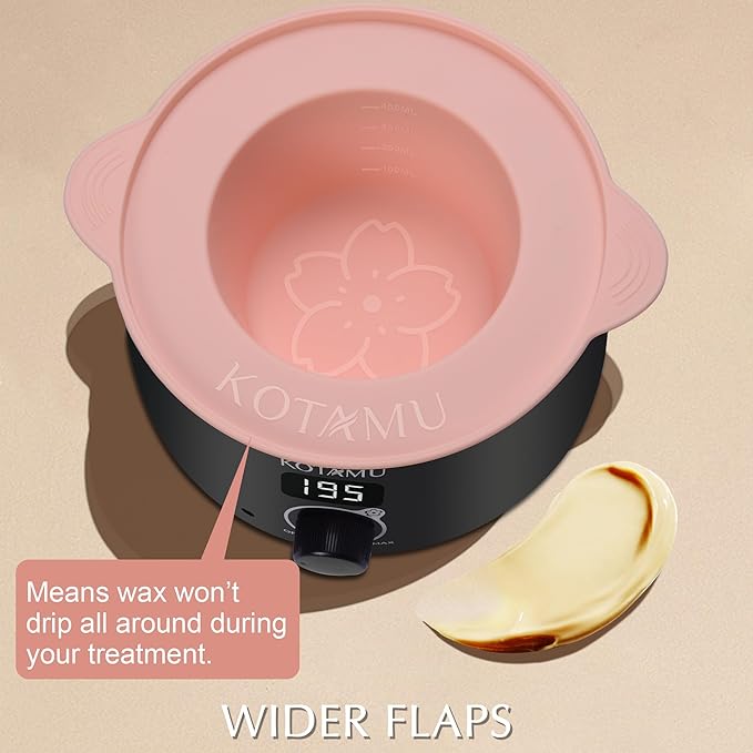 KOTAMU Waxing Kit Black Digital Wax Kit for Women Men Sensitive Skin Hard Waxing Pot for Eyebrow Face Leg Underarm Coarse Soft Hair Removal Professional Wax Warmer with 25 Accessories for Home Salon-Velvo Beauty