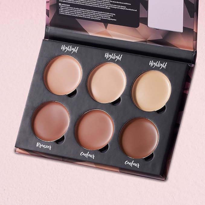 W7 Lift & Sculpt Cream Contour Kit - Concealing, Highlighting & Contouring Makeup Palette - Step-by-Step Instructions Included-Velvo Beauty