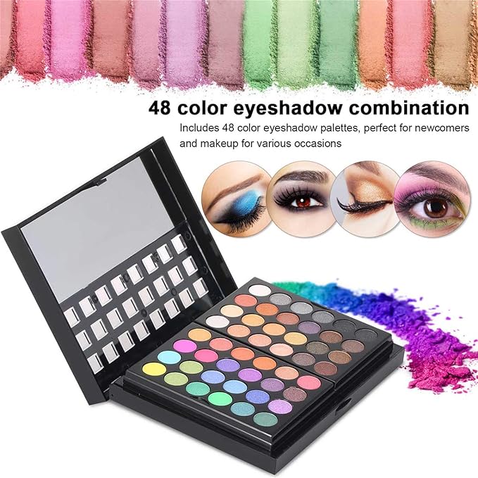 Pro Makeup Gift Set All in One Makeup Kit Cosmetic Contouring Kit 78 Colors Eyeshadow Palette with Face Blush, Lipgloss, Concealer and Eyeshadow Brushes- Ideal Holiday Gift Set-Velvo Beauty