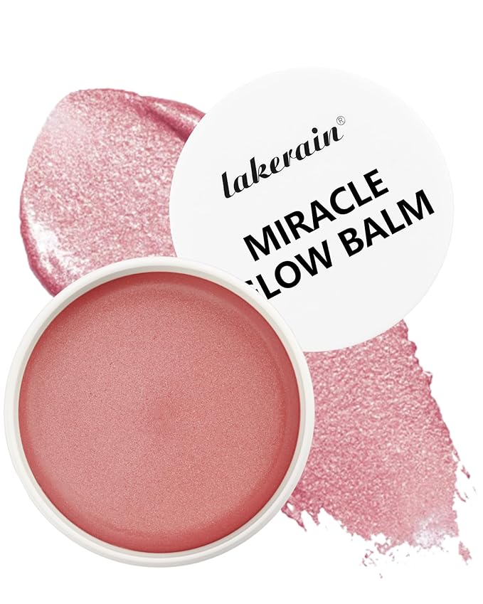 Multi Glow Balm,Miracle Glow Balm Tinted Face Creamy Blush for Women Cheek Lip Eye,Hydrating Lightweight & Blendable Color,Shimmer Blusher Facial Makeup, Mother's Day Gift for Women-04 Pink Camellia-Velvo Beauty