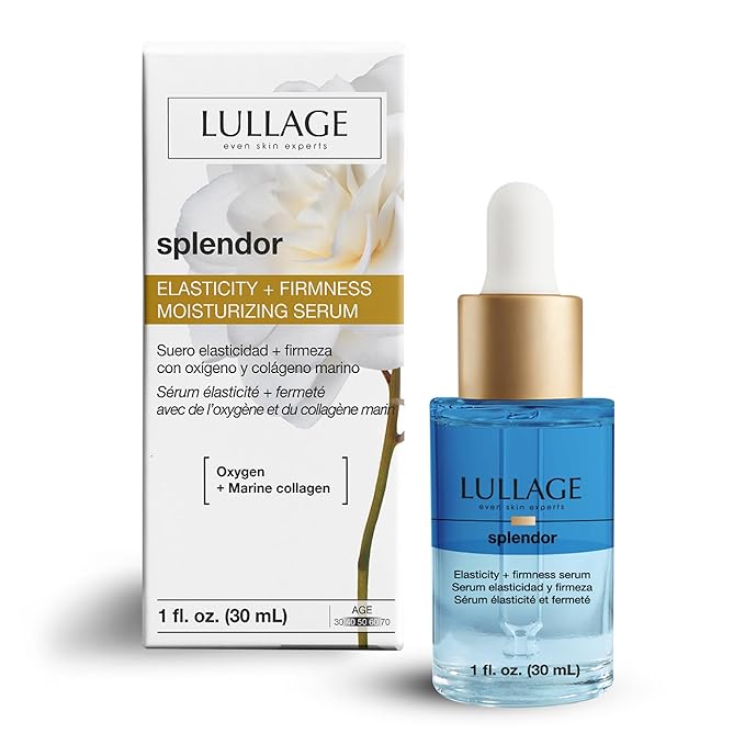 LULLAGE Splendor Elasticity & Firmness Moisturizing Face Serum for Women - Fast Absorbing Day & Night Hydrating Serum with Oxygen & Marine Collagen - 1 Fl. Oz Bottle-Velvo Beauty