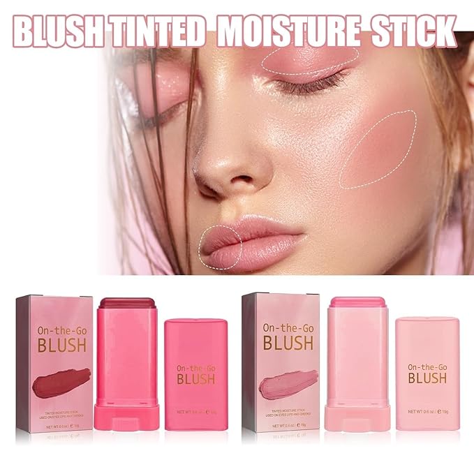 Blush Rare Beauty Liquid Blush Stick Cream Blush Natural Waterproof Long Lasting Powder Blusher,On The Go Blush Brushes For Makeup Cheeks,Suitable For All Skin Types (pink)-Velvo Beauty