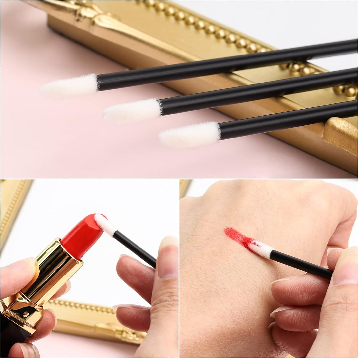 700 Piece Disposable Lip Wands - Lip Brushes, Lipstick & Gloss Applicators - Lint Free Makeup Applicator Brush Beauty Tool-Velvo Beauty