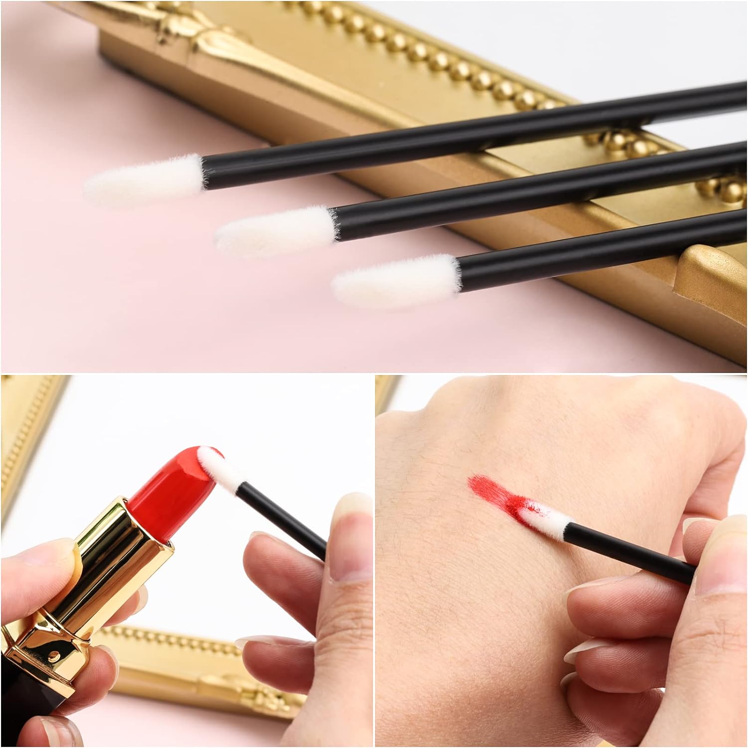 700 Piece Disposable Lip Wands - Lip Brushes, Lipstick & Gloss Applicators - Lint Free Makeup Applicator Brush Beauty Tool-Velvo Beauty