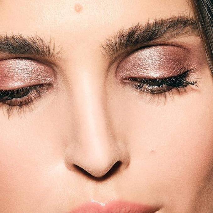 MAKE Beauty Multi-Chromatic Eye Shadow. Metal Reflecting Luminous Foil Finish Creamy, Buildable, Dimensional Long-wear, Crease-proof Powder Eyeshadow, Multichrome Shade - Quartz, Taupe-Velvo Beauty