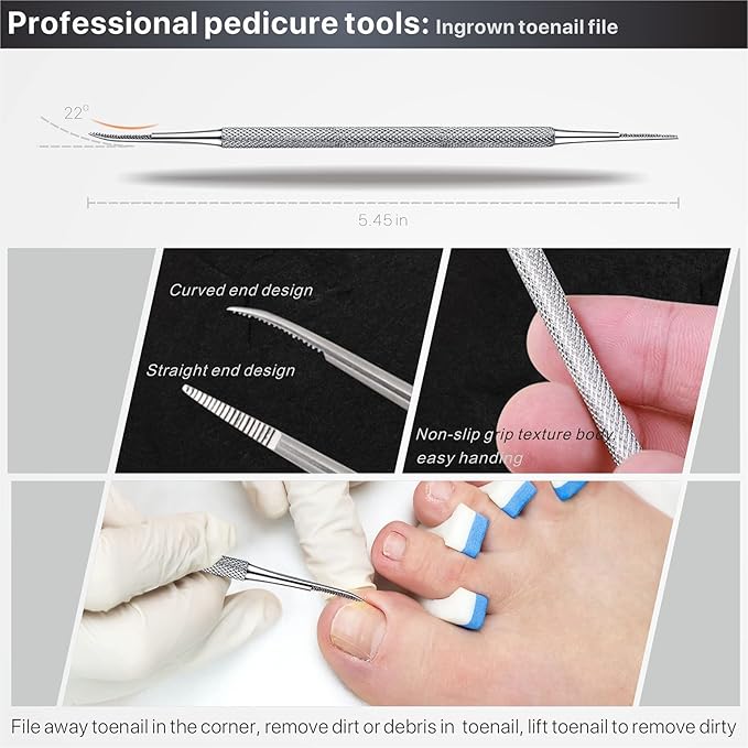 Toenail Clippers for Seniors Thick Toenails, Toe Nail Clippers Adult Thick Nails Long Handle, Professional Heavy Duty Nail Clippers 6Pcs Black-Velvo Beauty