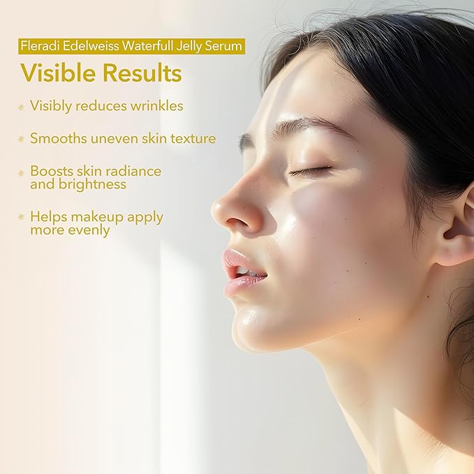 Edelweiss Essence: 30% Flower Extract Jelly Serum - Non-Sticky Hydration, Crafted by Renowned Korean Skincare Experts-Velvo Beauty