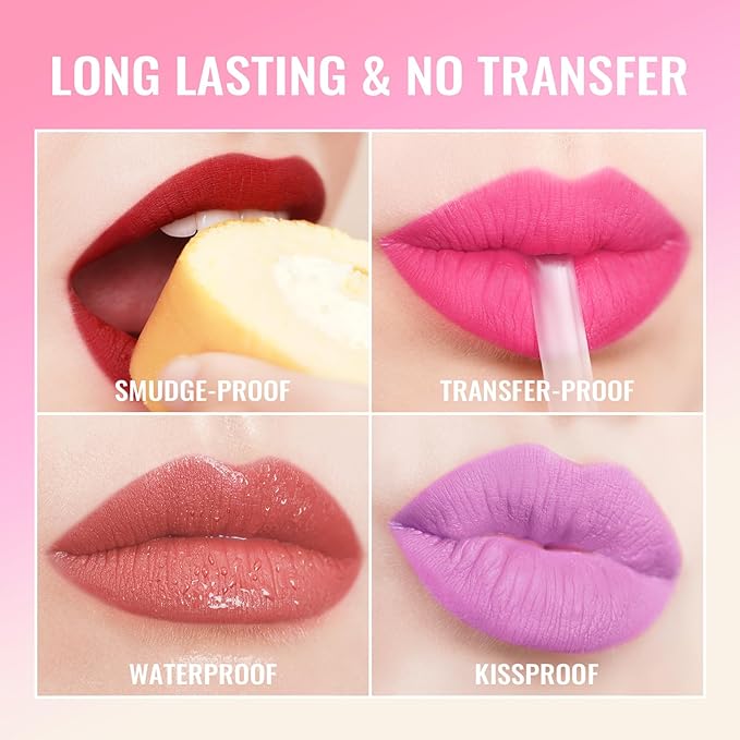 Oulac Matte Liquid Pinky Purple Lipstick for Women, Light Pink Lipstick Long Lasting Waterproof Lip Stain, No Transfer, Creamy High Pigmented Formula with Rose Oil, Vegan & Cruelty-Free, M14-Velvo Beauty