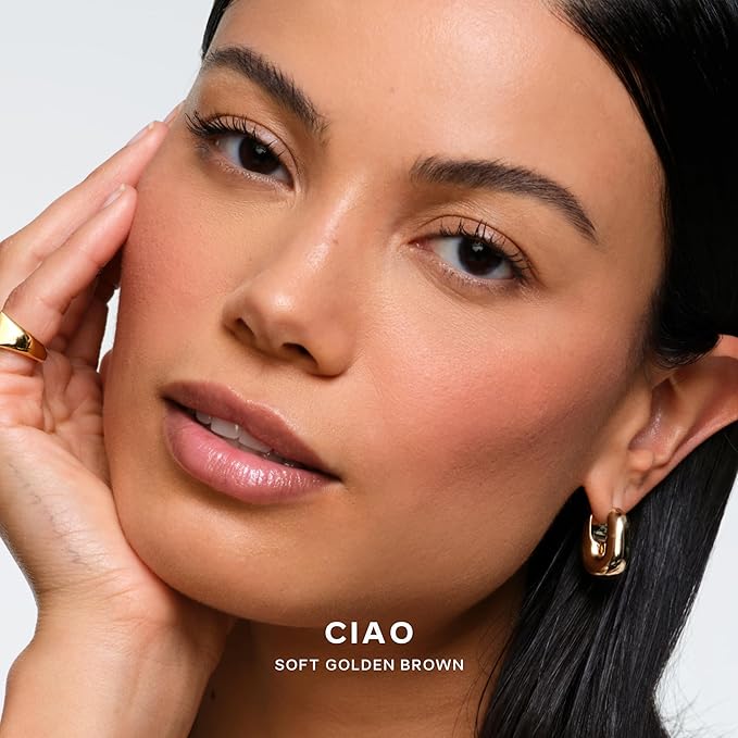 Saie SuperSuede Baked Blush - Talc-Free Powder Blush for All Day Wear - Enriched with Plant-Derived Squalane + Glycerin to Help Moisturize Dry Skin - Ciao (0.1 Ounce)-Velvo Beauty