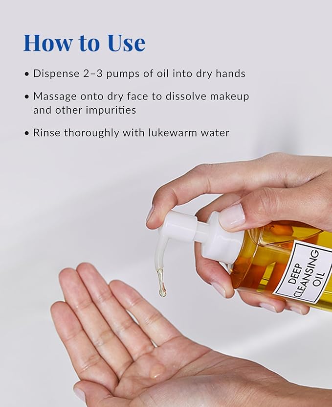 DHC Deep Cleansing Oil, Facial Cleansing Oil, Makeup Remover, Cleanses without Clogging Pores, Residue-Free, Fragrance and Colorant Free, All Skin Types, 6.7 fl. oz.-Velvo Beauty