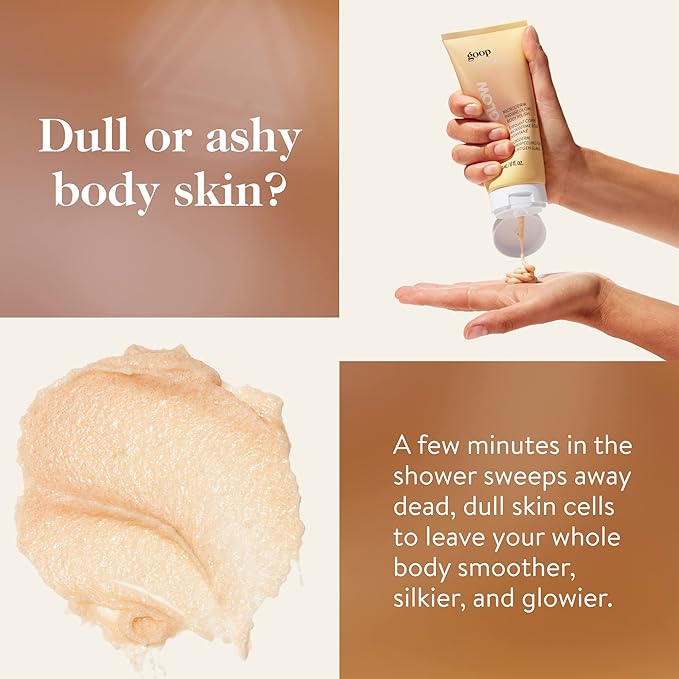goop Beauty Microderm Body Polish | Exfoliating Scrub & Foaming Cleanser for Glowing Skin | Salts & Kakadu Plum Seed Oil for Hydration | Inspired by Microdermabrasion | 6 fl oz-Velvo Beauty