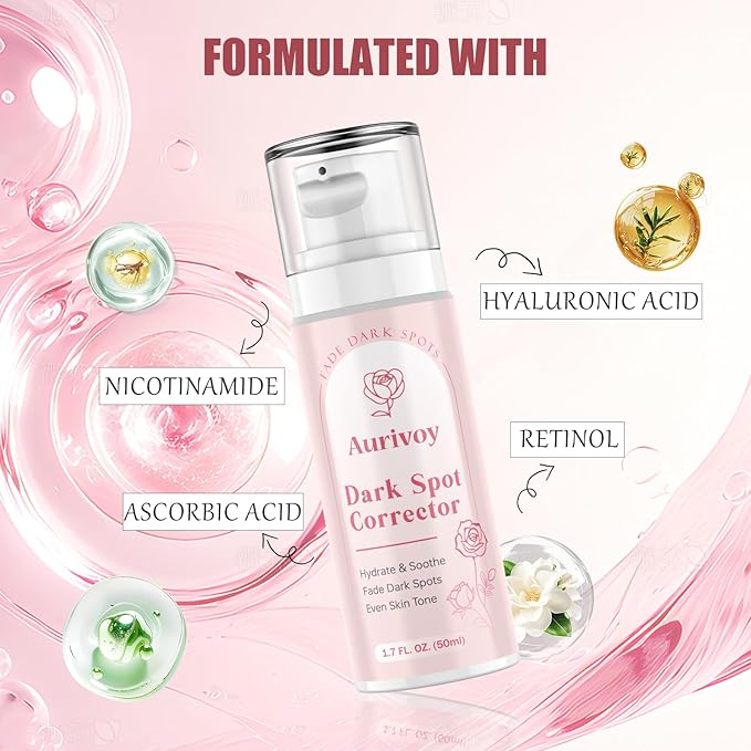 Dark Spot Remover for Face and Body - Dark Spot Corrector for Face - Sun Spots, Age Spots, Freckles & Melasma Remover - Brown Spot Corrector Evens Skin Tone for All Skin Type 1.7 Fl Oz-Velvo Beauty