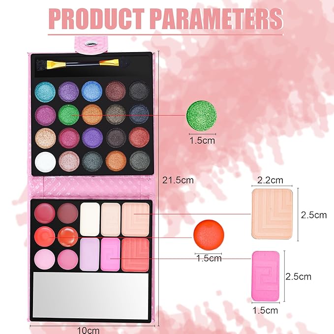 All-in-one Holiday Makeup Gift Set | Full Makeup Kit for Women Essential Starter Bundle Include 20 Highly Pigmented Shimmer Eyeshadow Palette,3 Blush,3 Face Powder, 6 Lipgloss, Brush-Velvo Beauty