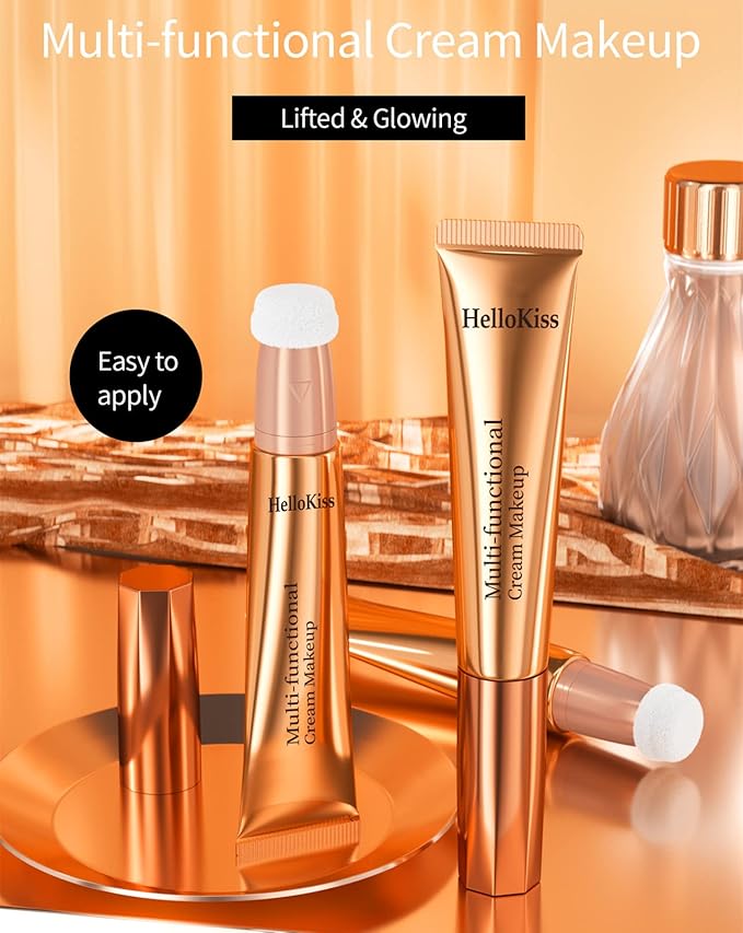 Go Ho Liquid Contour Beauty Wand,Blendable Super Silky Cream Contour Stick,Moisturizing Contour Blusher Stick with Fine Cushion Applicator,Cruelty-free, 002# Medium Brown-Velvo Beauty