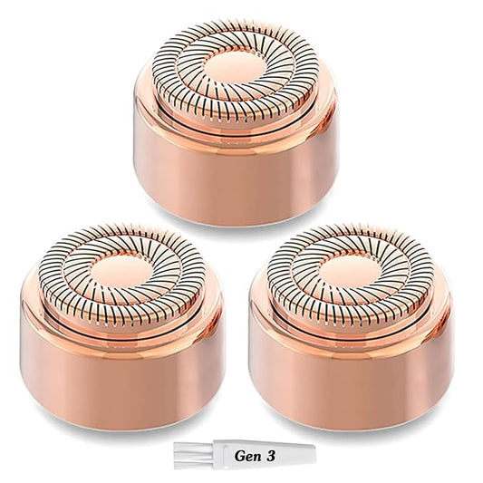 Generation 3 Replacement Heads for Flawless Finishing Touch, Double Halo Replacement Blades for Women 3 pack-Velvo Beauty