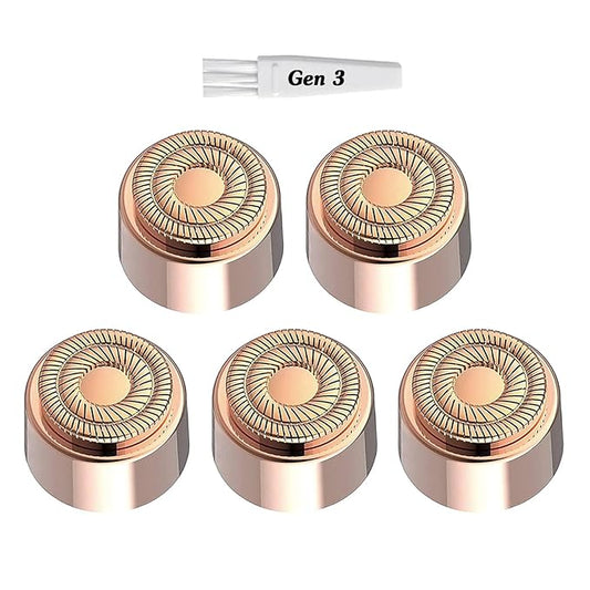 Generation 3 Replacement Heads for New Version Flawless Finishing Touch Facial Hair Remover, 5 Pack-Velvo Beauty