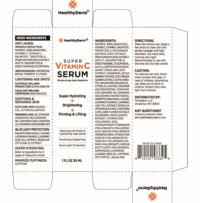 Super Vitamin C Serum for Women Over 70: Niacinamide, Vitamin C, Hyaluronic Acid, Peptides, Vitamin E, Caffeine, Bakuchiol, Hydrating, Lifting, Wrinkle & Age Spots Reduction Pack of 3-Velvo Beauty
