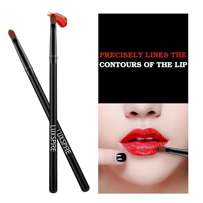 Luxspire Lip Brush Concealer Brushes 2 Pieces, Lipstick Gloss Brushes Applicators Eyeshadow Lip Liner Makeup Brush Cosmetics Make Up Tools, Small Make Up Brushes-Velvo Beauty