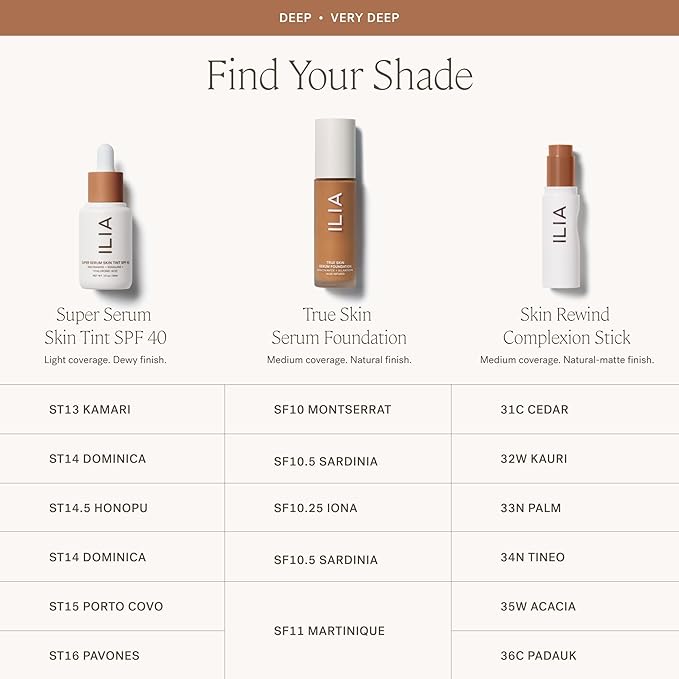 ILIA - Skin Rewind Complexion Stick - Foundation + Concealer + Skincare | Non-Toxic, Vegan, Cruelty-Free, Clean Makeup (31C - Cedar, 0.35 oz | 10 g)-Velvo Beauty