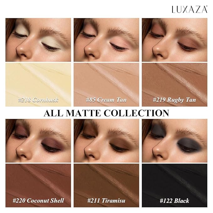 Brown Eyeshadow Stick Makeup 6PCS Set, Neutral Eyeshadow Palette Matte Cream Eye Shadow Eyeliner Brightener Pencil Crayon - BROWN CASHMERE-Velvo Beauty