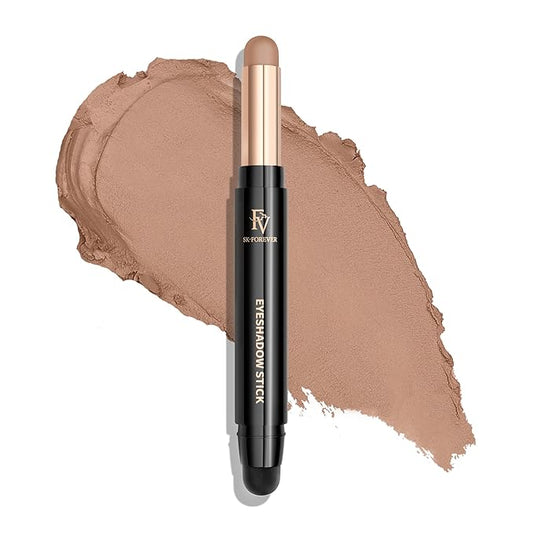 FV Long Lasting Cream Eyeshadow Stick, Waterproof & High Pigmented Eye Shadow Sticks Duo with Blending Sponge, Crease-Proof & Natural Finish Eyeshadow Pencil, Vanilla Matte-Velvo Beauty