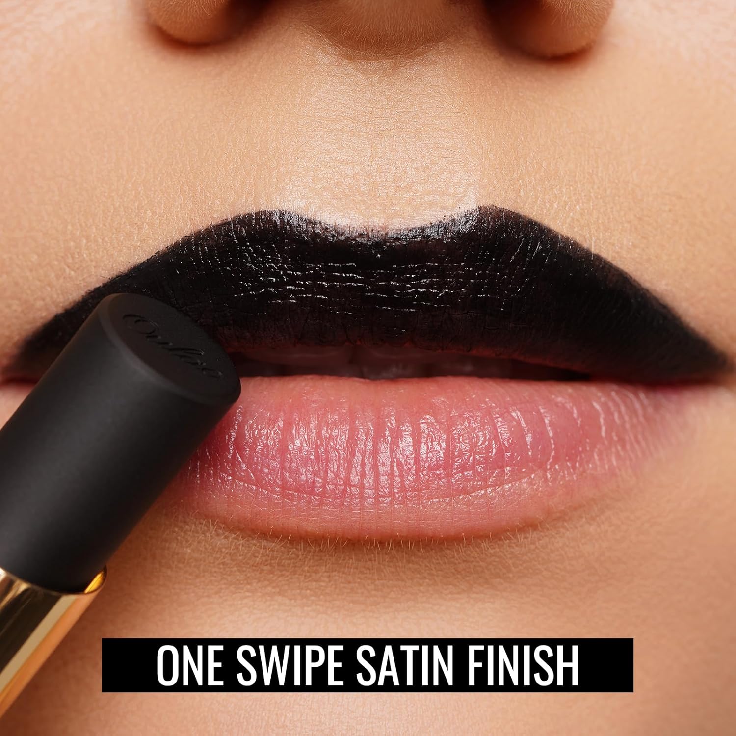 Oulac Black Lipstick for Women, Halloween Matte Lipsticks, Full Coverage Lip Color, Satin Matte Finish, Cream Texture, Hydrating, Infused with Hyaluronic Acid, Vegan & Clean Beauty 4g SG16-Velvo Beauty