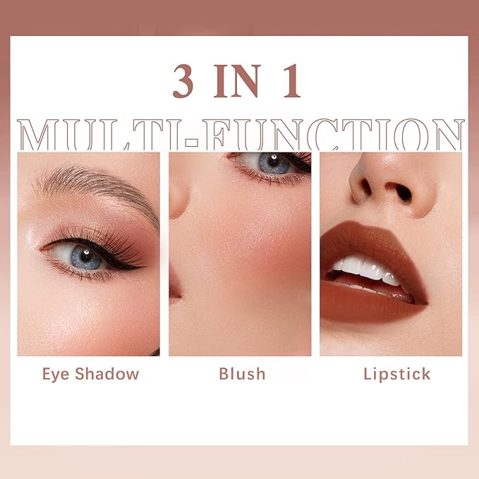 Cream Blush Stick for Cheeks Makeup,Waterproof Blush Face Stick Multi-Use Lip and Cheek Tint,Matte Finish Lightweight Easy to Blend Natural Cream Blusher Makeup for All Skin Tones- Rose Red-Velvo Beauty