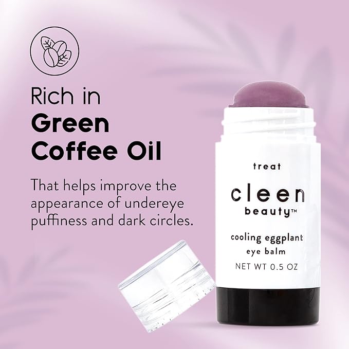 Cleen Beauty Cooling Eggplant Eye Balm | Under Eye Stick | Dark Circles Under Eye Treatment for Women | Puffy Eyes Treatment - Paraben Free | 0.5 Oz-Velvo Beauty