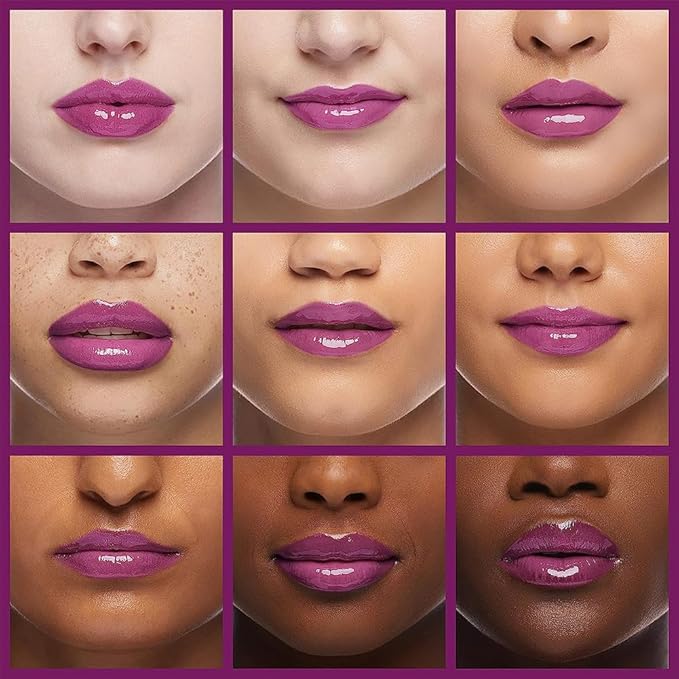 Hydrating Lip Glow Oil, Moisturizing Lip Glow Oil, Nourishing Glossy Transparent Lip Oil, Plumping Lip Oil, Lip Balm, Non-sticky Tinted Toot Lip Balm for Lip Care (PURPLE) 0.2 OZ-Velvo Beauty