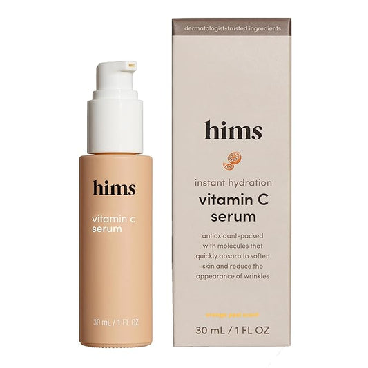 hims Vitamin C Serum for Men - Brightens, Evens Skin Tone, Reduces Wrinkles - Highly Concentrated Anti-Aging Vitamin C Face Serum for Men - 1 fl oz-Velvo Beauty