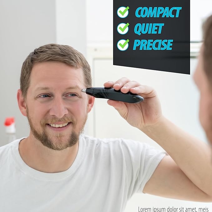Nose Hair Trimmer for Men Women - Electric Nose Hair Clipper with Replaceable Stainless Steel Blade, Powerful 8000RPM Motor, Wet/Dry Use, Travel Lock, Portable Design USB Rechargeable-Velvo Beauty