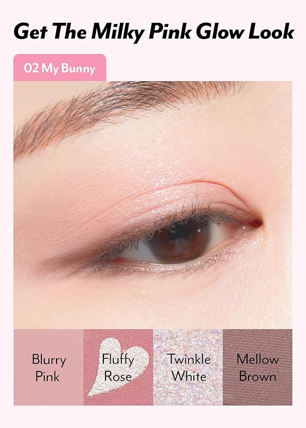 I'M MEME Wonder Soft Layer Palette - 7 Shades | Portable Size, Versatile, Blendable, Neutral Colors with Soft Texture, 02 My Bunny, 0.23 Oz-Velvo Beauty