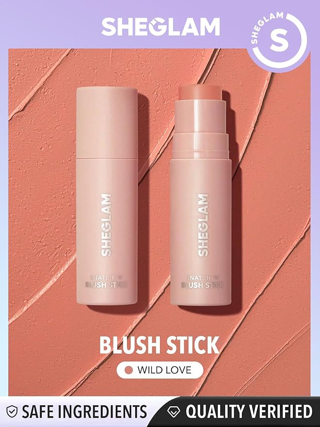 SHEGLAM Snatch N Cream Blush Stick Longlasting High Pigment Blush for Cheeks - Wild Love-Velvo Beauty