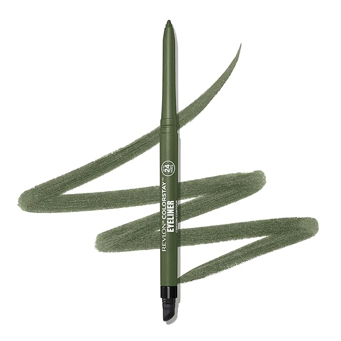 Revlon ColorStay Pencil Waterproof Eyeliner, Smudge-Proof, Eye Makeup with Built-In Sharpener, 206 Jade, 0.01 oz-Velvo Beauty