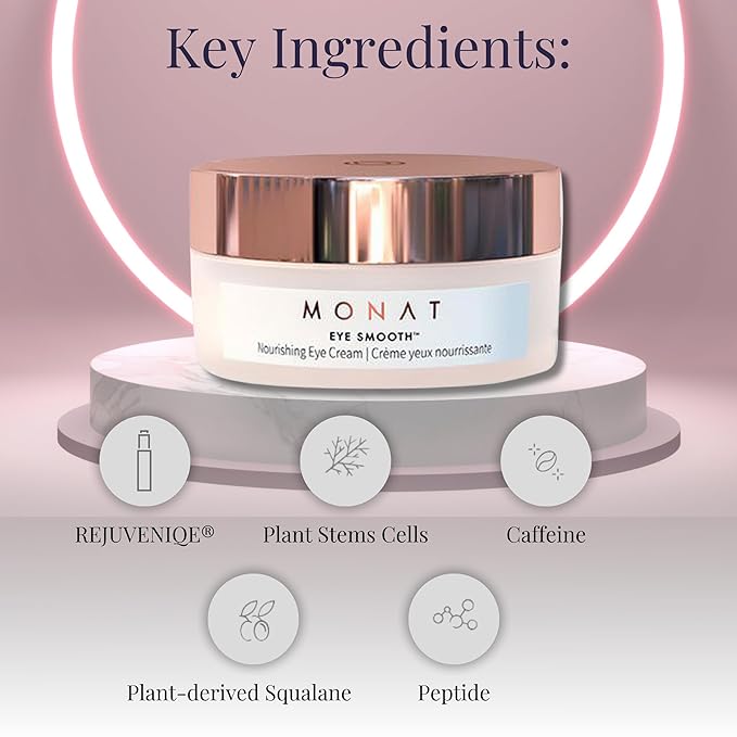 MONAT Eye Smooth™ - Rejuvenating & Hydrating Eye Cream with Plant Stem Cells and Plant Derived Squalane, 0.5 Fl Oz-Velvo Beauty