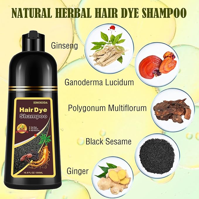 Blonde Brown Hair Dye Shampoo 3 in 1 - Instant Shampoo Para Pintar el Cabello Refresh Hair Color, Herbal Shampoo Hair Dye for Women Men, Easy to Use & Long Lasting Hair Color Shampoo 16.90 oz-Velvo Beauty