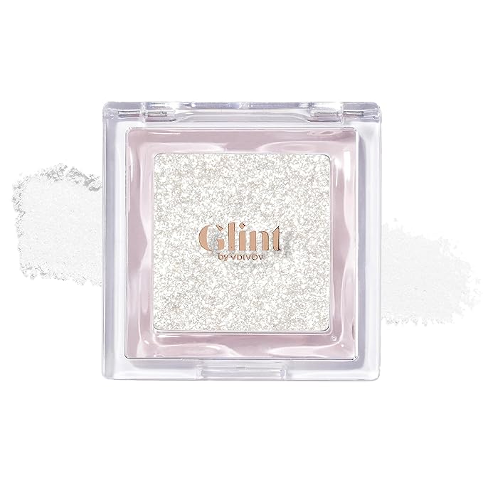 Glint Dewy Highlighter (Diamond Veil, 0.08oz) - Luminous Glow, Infused with Micropearls, Shiny Illuminator. Rich Pigment & Silky Touch, Korean Makeup.-Velvo Beauty