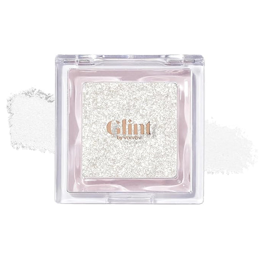 Glint Dewy Highlighter (Diamond Veil, 0.08oz) - Luminous Glow, Infused with Micropearls, Shiny Illuminator. Rich Pigment & Silky Touch, Korean Makeup.-Velvo Beauty