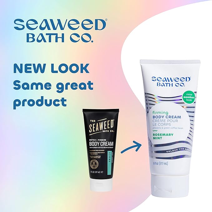 Seaweed Bath Co. Firming Body Cream - Rosemary Mint - Hydrating Hand and Body Lotion with Hyaluronic Acid - Toning Skin Moisturizer for Dry Skin - 6 oz (Pack of 2)-Velvo Beauty