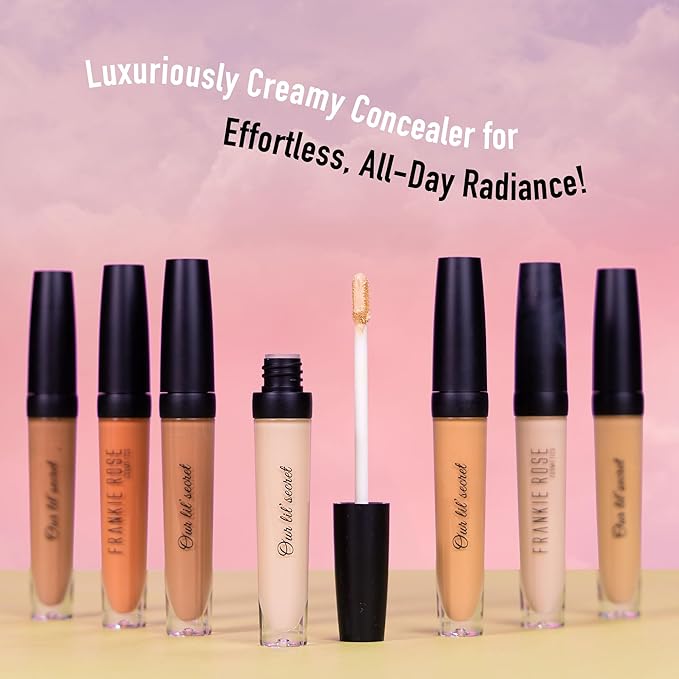 Frankie Rose Cosmetics Our Lil’ Secret Concealer – Sweat-Proof & Matte Under Eye Concealer, Long Lasting Concealer Full Coverage For Fine Lines, Dark Circles & Hide Imperfections - Neutral-Velvo Beauty