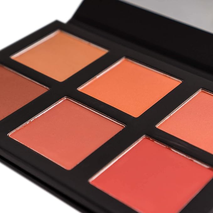 SHANY Shimmer & Matte Powder Blush Makeup Palette with Mirror - 6 Color Makeup Blush Palette - BLUSH-Velvo Beauty