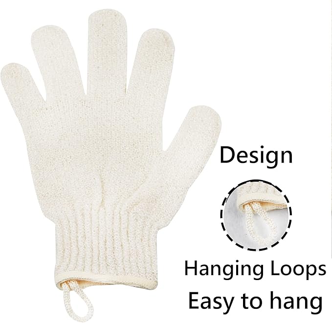 Exfoliating Glove - Body Scrub For Smooth And Soft Skin - Body Exfoliator For Ingrown Hair Dead Skin Remover And Itchy And Flaky Skin - Scrubber Shower Accessories For Women And Men 1 Pair Glove-Velvo Beauty
