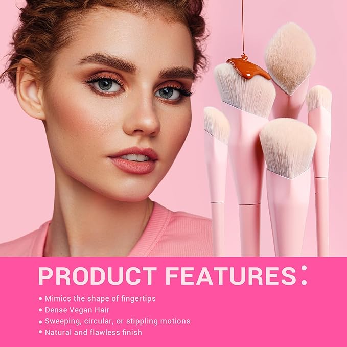 Jessup Pink Makeup Brushes Set 14Pcs Make up Brushes Premium Vegan Foundation Concealer Blush Eyeshadow Eyeliner Powder Highlighter Blending Face Brush Set, T495-Velvo Beauty
