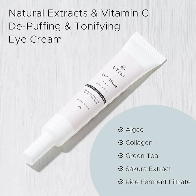 Japanese Anti Aging Firming Eye Cream - Anti Wrinkles & Puffiness - Minimize Bags Under Eyes Fine Lines & Dark Circles - Hydrating and Brightening with Collagen & Arginine (0.35 Fl Oz -10 g)-Velvo Beauty