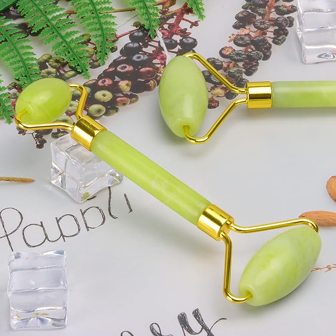 Bulex 100% Natural Jade Face Roller/Anti Aging Jade Stone Massager for Face & Eye Massage - Make Your Face Skin Smoother and Looks Younger-Velvo Beauty