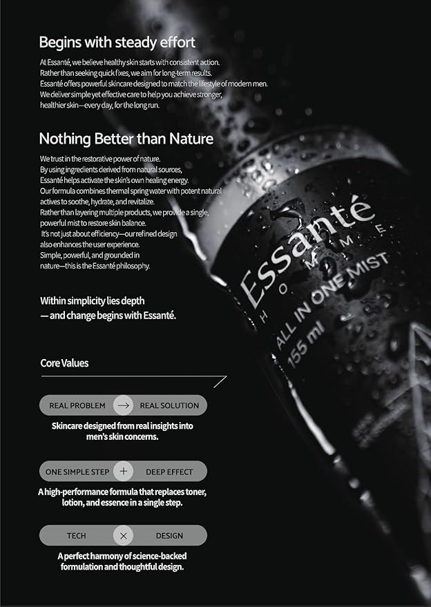 ESSENTÉ Hot Spring All-in-One Facial Mist, 3-in-1 Toner, Lotion & Essence, Deep Hydration & Soothing, Non-Sticky, Ultra-Fine Spray 5.24 fl oz-Velvo Beauty