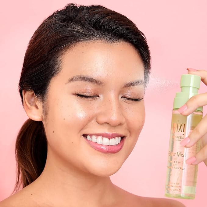Pixi Beauty Glow Mist | All-Over Mist For Luminous Complexion | Set & Refresh Makeup | Hydrate Skin With 21 Natural Oils | 2.70 Fl Oz-Velvo Beauty
