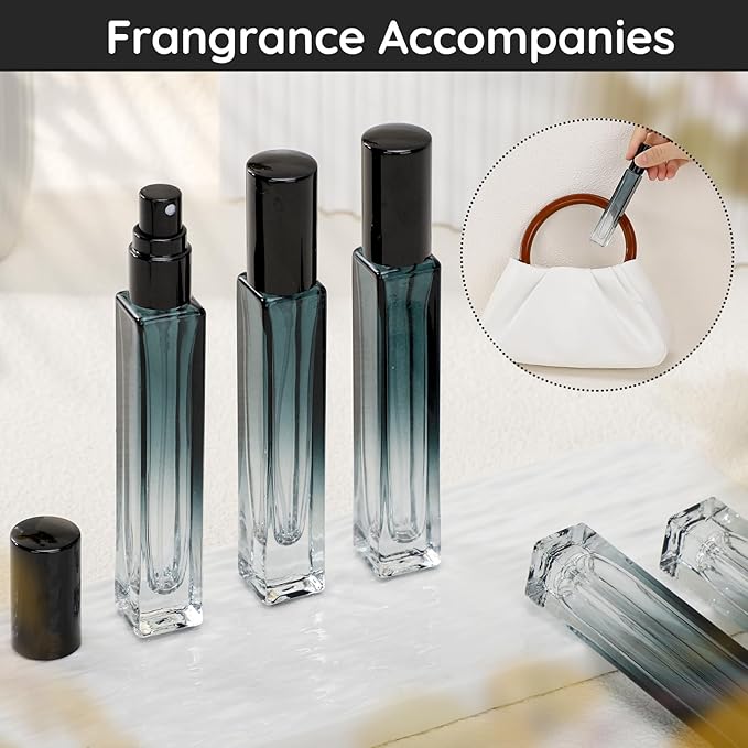 Segbeauty Refillable Perfume Bottle Travel, 5pcs 10ML Mini Glass Spray Bottles for Perfume, Empty Fine Mist Cologne Sprayer Portable Sample Container Atomizer for Dispensing Toilteries Liquid Cosmetic-Velvo Beauty