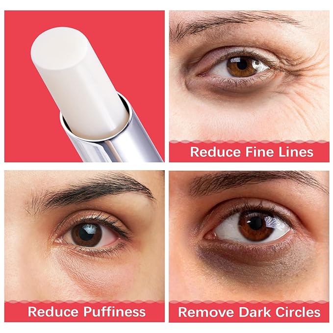 Retinol Eye Stick, Retinol Eye Cream for Dark Circles and Puffiness, Under Eye Cream, Eye Brightener Stick, Reduce Wrinkles Fine Lines and Bags under Eyes Brighte Hydrate & Firm Eyes-Velvo Beauty