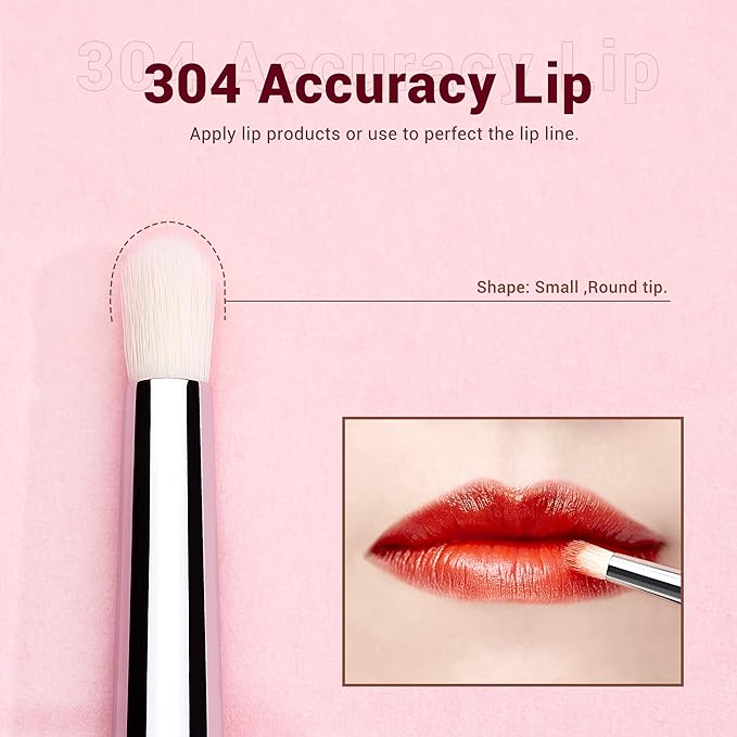 Jessup Lip Brush Set, Professional Lip Makeup Brushes for Lipstick Streak-Free Contour Define and Accentuate, Premium Synthetic Hair, 5pcs T325-Velvo Beauty